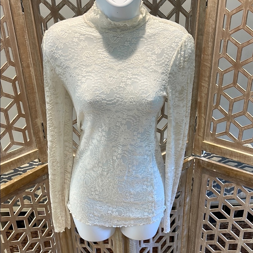Intimately Free People Cream Lace Blouse